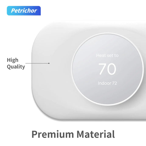 Close-up of Snow Color Nest Thermostat Trim Kit for Google Nest Thermostat 2020 highlighting premium material quality.