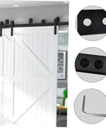 Metal Flat Plate Track Connector For Barn Doors 4 Hole Brace Melding Plate DIY Friendly Install Heavy Duty Track Bracket
