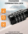 Close-up of Keyless Trailer Hitch Lock For Two Inch Receivers Five Eighths Inch Pin Heavy Duty Weatherproof Lock showing resettable combo