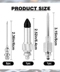 Grease Gun Needle Tip Kit 7 Piece Set With 5 Needle Nozzles 1 Dispenser And 1 Rubber Nipple Adapter For Narrow Spaces Precision