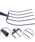 Handheld Manure Fork For Quick Efficient Farm Cleanup And Grass Yard Work No Fuss Multi-Function Iron Pitchfork, dark blue