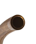 Copper-nickel brake line tube end, 1/4 in, close-up view