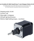 NEMA-17 stepper motor for Creality K1 Max Y-axis, black housing with silver faceplate and shaft
