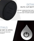 Your Portable Hydrogen Water Bottle Generator Is A Top Shelf Tool For Crafting 1500 PPB Antioxidant Drinks In Three Minutes Via Quick Usb Power So You Stay Hydrated Zero Sweat In A Comfortable 420ML Coffee Tinted Travel Cup showing mute cup bottom and power button details.