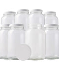 1 Gallon Glass Jars Set With White Lids Eight Pack Wide Mouth Fermentation And Storage Jars Food Grade Glass For Kombucha Pickling Dry Goods And Bulk Pantry Storage