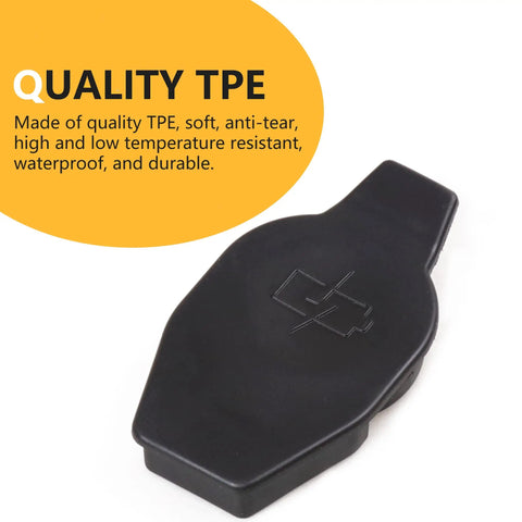 Heavy Duty Charging Port Dust Plug For Rivian R1t And R1s 2022 2023 2024 2025 showing snug black TPE material, anti-tear design.