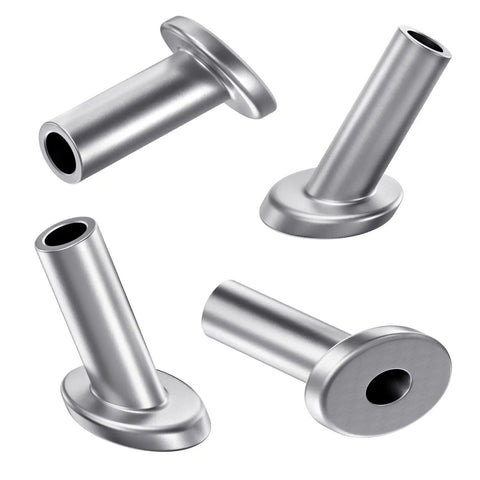 80 Pack Marine Grade 316 Stainless Steel 30 Degree Beveled Protector Sleeves for Wood Posts Fits 1/8 Inch Wire Rope Cable Railing DIY Balustrade Heavy Duty Protective Sleeves CR30