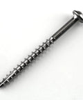Stainless Steel Pocket Hole Screws Two And A Half Inch Coarse Thread Maxi Loc Head For Outdoor Woodworking Cabinets And Furniture 250 Count Great For Softwood And Plywood With Strong Holding Power close-up on white background