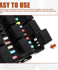 Image of 2 Pack 5 Pin 12V 30A Relay showing waterproof nylon housing and easy use in automotive applications.
