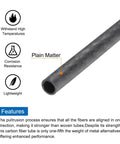Carbon Fiber Tubes 6x8x420mm Matte Surface 3K Roll Wrapped Round Tubing for RC Drones Corrosion Resistance