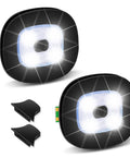 Led Light For Knit Beanie Hat With Hands Free Headlamp Rechargeable Battery Three Brightness Modes shown in black case