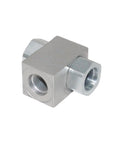 LSV1-6T-N 3 Port Hydraulic Shuttle Valve Ball Type For Load Shuttling With 6 ORB Ports 7 GPM Flow Beefy 3500 PSI Max Double Check Valve