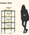 Beefy 4 Tier Wire Storage Shelves With 200 Lbs Per Shelf Capacity, Heavy Duty Steel Rack With Black Finish For Kitchen, Garage, Pantry, And Workshop Organization. 47x23.2x13.4 in