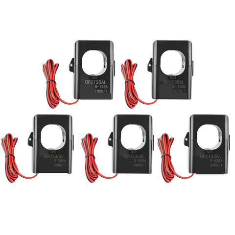 Heavy Duty Split Core Current Transformer With No Sweat Snap On AC Clamp Sensor For EV Chargers Power Grid And 5G Sites Delivering 0.5 Class Accuracy From 1000A To 5000A Ratios, five sizes.