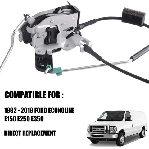 Door Latch Assembly With Cable And Rod For Ford Econoline E150 E250 E350 Vans 1992 2019 Rear Right Side Replacement