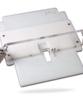 Clear acrylic router table jig with 3 size index keys for precise box joints