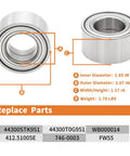 Front Wheel Hub Bearing Assembly Compatible With Hyundai Elantra 2007-2018 Veloster 2012-2017 Kia Forte Koup Soul 2010-2018 Soul EV 2015-2019 Replacement Part OE Grade Easy Install Built To Last Smooth Ride with dimensions