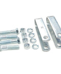 4 Inch Pulley Clevis Strap Kit for Extension Springs, Beefed Up Steel Construction, Zinc Plated, Includes 2 Clevis Straps, Bolts, Nuts And Washers