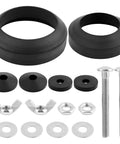 Heavy Duty Universal Toilet Tank To Bowl Gasket And Stainless Steel Bolt Kit, rubber gaskets and stainless steel bolts.