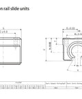 Technical drawing of Beefed Up Heavy Duty Linear Rail Kit showing rail dimensions and specifications.