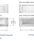 Heavy Duty 304 Stainless Steel Front And Rear Mail Slot With Victorian Letter Box Plate, Rustproof, Weather Resistant, 13x3 15/16"