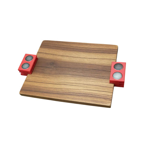 4 Pack Magnetic Laser Bed Hold Down Pins With Dual Sided Material Risers For Steel Honeycomb Beds on wooden board