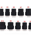 10 Piece Nut Remover Set For Impact Drivers, 9-19mm Nut Extractor Sockets, high-strength 40Cr steel, black oxide finish