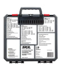Back view of the 120 Piece Drilling and Screw Driving Bit Set With Bit Grip, Handy Carry Case, All In One Kit details visible
