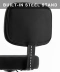 Close-up of the ergonomic backrest on Built Tough Heavy Duty Shop Stool With Ergonomic Backrest And High Footrest 360 Degree Swivel Adjustable Height