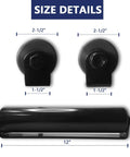 Size details of Slide Gate Guide Roller With C Post Welded Bracket, Heavy Duty Sealed Ball Bearing Side Roller Assembly, 12-inch.