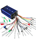 72V 1500W brushless motor controller with labeled wiring for go karts, drift trikes, golf carts, and electric vehicles