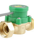Flow Sensor Switch for Water Pump With G3/4 Inch Thread AC 220V 1A Low Water Pressure Use Perfect for Water Heaters Solar Hot Water Circulation Pneumatic Pressure Flow Switch Easy Install and Reliable Performance brass and green component