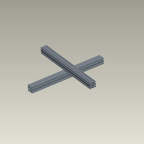 4040 Aluminum Extrusion Profile 200mm Long European Standard Linear Rail Frame For DIY 3D Printer CNC Workbench Automation Equipment Anodized Heavy Duty Aluminum Built To Last Make Your Build Solid, two gray extrusions crossed