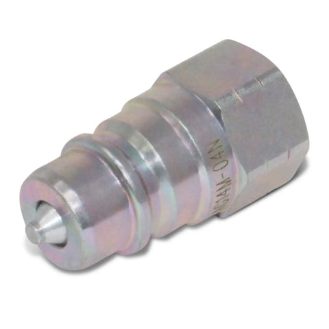 Two Sets Of 1/4 ISO 5675 Hydraulic Quick Connect Couplers With 1/4 NPT Threads, Hardened Steel, 5100 PSI Rating, 6.34 GPM Max Flow
