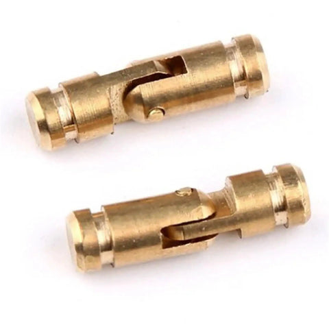 Concealed Barrel Hinges In Brass Finish For Jewelry Boxes And Cabinets, Invisible Hardware Hinge, 4x20mm, 100 Pieces, shown in close-up