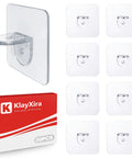 20 Pack Heavy Duty No Drill Adhesive Shelf Brackets Clear Waterproof Wall Mounts with sturdy design and peel and stick feature.