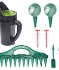 8 In 1 Hand Held Seed Spreader And Planter Tool With Fertilizer Dispenser Seed Hole Maker Seed Spacer And Adjustable Depth Control