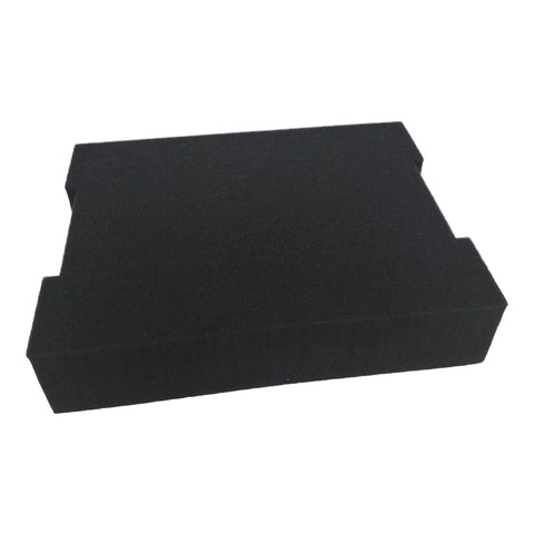 Foam insert for L-BOXX Two Tier Stackable Tool Box Kit for jobsite organization, black material, rectangular shape