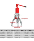 Heavy Duty Hydraulic Gear Puller Bearing Remover For Wheels Axles Parts, shown with measurements and specifications for easy use.