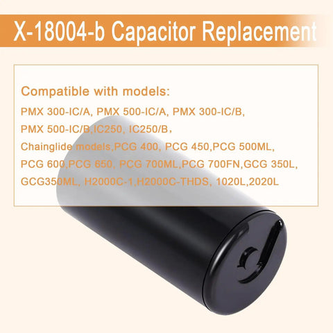Garage Door Opener Motor Starting Capacitor Replacement Plug And Play 50 60 MFD 220 VAC 60 Hz Compatible With 18004B Aftermarket Part