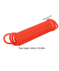 Rad Awesome Recoil Air Compressor Hose 6 Meter 19 Point 7 Foot Retractable Spring Line With Connector For Heavy Duty Shop Use Leakproof Seal Keeps Your Setup Safe Solid Construction Makes Transport A Cinch Reliable Performance For Every Job Now red coiled hose, 6m