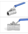 Heavy Duty Female Threaded Ball Valve Switch With Lock Tight Seal And Runs Slick Handle Design For Reliable Pipeline Fluid Control And Long Term Leak Free Operation Performance Guarantee, close-up view.