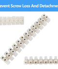 10 Pack 12 Position Dual Row Screw Terminal Block Set For Home DIY Projects 10 Amp 380V Electric Barrier Strip