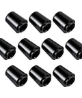 10 Pack Black Golf Shaft Ferrules Taper Tip 5/8 Inch Length, 0.355 Inch Diameter, sleek finish, arranged uniformly
