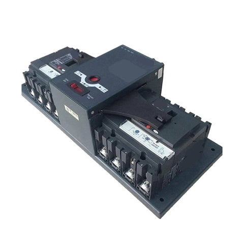 Dual Power Source Transfer Switch 4P 250A CB Class Automatic Transfer Switch High Power For Heavy Duty Home And Industrial Use Plug And Play Install Easy To Maintain Reliable Power Switching. black 4P 250A unit with terminal blocks