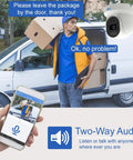 32 Channel 12MP NVR Security Camera System With 24 Weatherproof 5MP PoE Dome Cameras Delivering Bold Color Night Vision Smart Face Tracking And No Sweat Setup, showing delivery interaction.