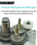 12V DC Worm Gear Motor 40RPM 40kgcm Torque Self Locking 1 To 200 Gear Ratio 8mm Shaft metal and POM gear detail