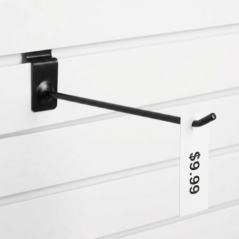 Heavy Duty Iron Shelf Hooks 20 Pack For Slatwall Slot Board And Pegboard 4mm Rod Thickness Burrfree Polished Finish No-Drill Mounting