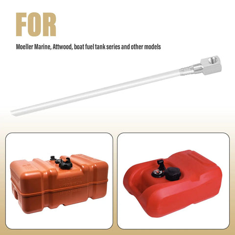 12 Inch Universal Boat Fuel Tank Pickup Tube With Strainer Fits Standard Marine Gas Tanks Made From High Density Polyethylene With Durable Aluminum Alloy Joints No-Hassle Corrosion-Resistant Fuel Pickup For Boats Easy Install And Reliable Fuel Line Access