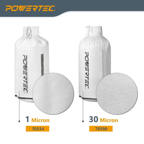 Pro Grade 1-Micron Dust Filter Bag For Wall Mount Dust Collectors, 14 Inch Diameter, 24 Inch Long With 5-1/2 Inch Neck, Replacement For Grizzly Shop Fox Rockler Delta Wen And DC5371/DC5372